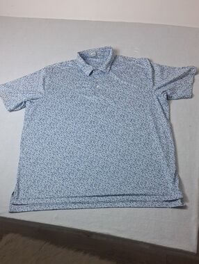 Men's Peter Millar Dazed & Transfused Performance Jersey Polo, SZ 2XL, Golf,